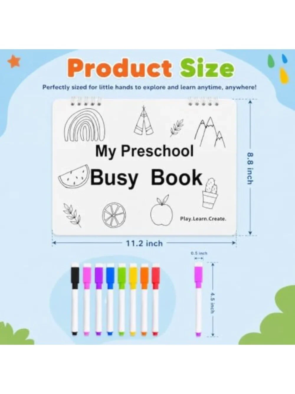 Montessori Busy Book for Toddlers 3-5, 30 Themes, Early Learning & Tracing Fun